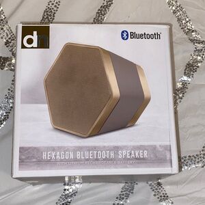 Hexagon Bluetooth Speaker - Gold and Gray